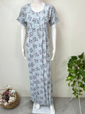 Sky Blue Rayon Fabric Soft & Comfortable Nighty