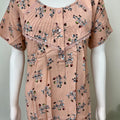 Orange Floral Printed Rayon Fabric Nightgown