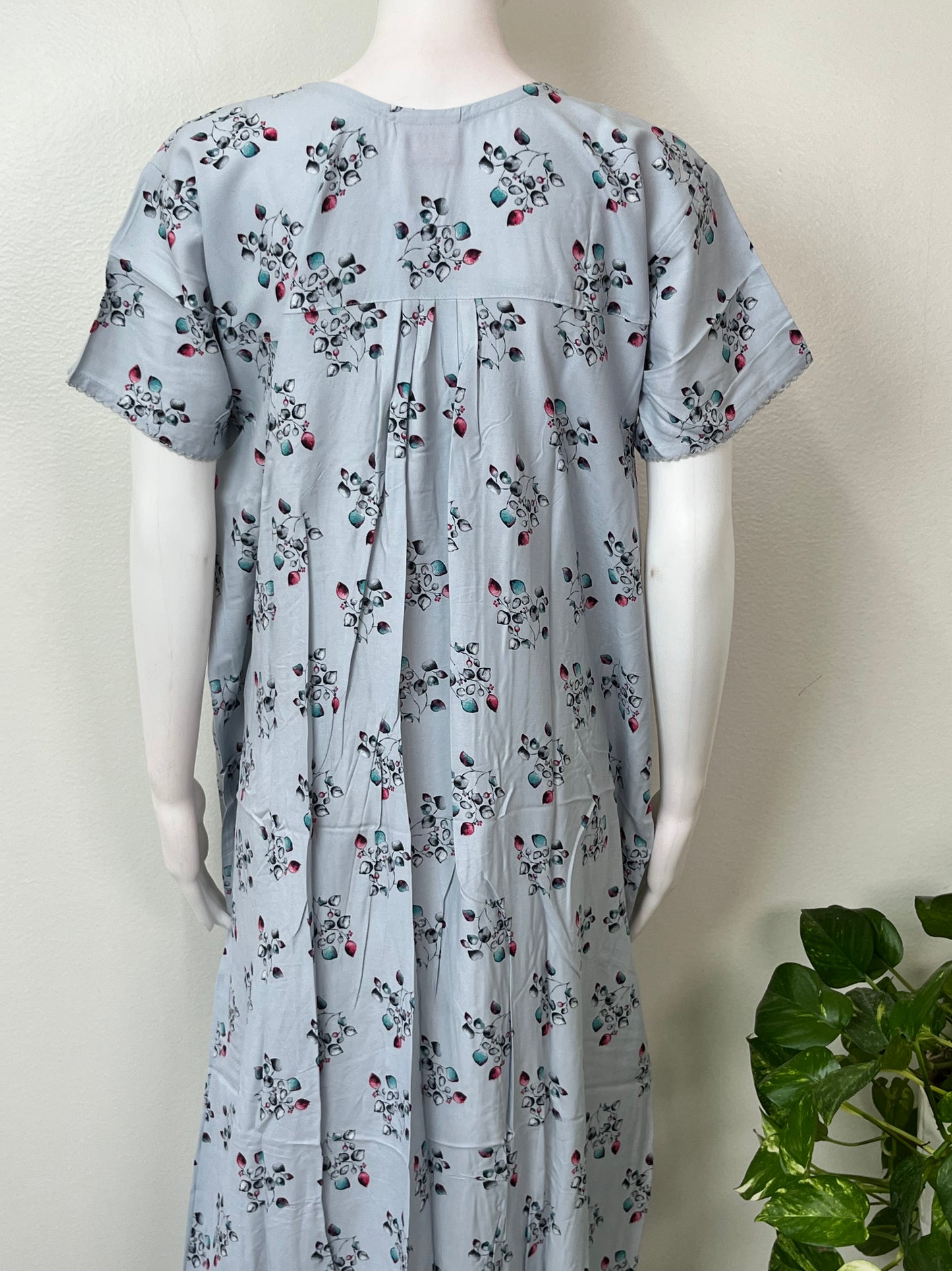 Sky Blue Rayon Fabric Soft & Comfortable Nighty