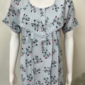 Sky Blue Rayon Fabric Soft & Comfortable Nighty