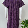 Purple Graceful Spun fabric Nightgown with Embroidery