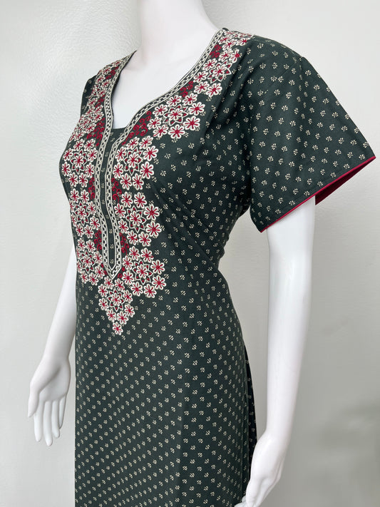 Bottle Green Elegant Comfort Spun Nighty