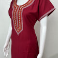 Maroon Elegant Comfort Spun Fabric Nighty