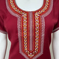 Maroon Elegant Comfort Spun Fabric Nighty