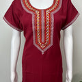 Maroon Elegant Comfort Spun Fabric Nighty