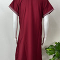 Maroon Elegant Comfort Spun Fabric Nighty