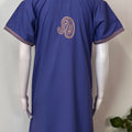 Purple Classic Embroidered Spun Nightgown
