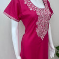 Hot Pink Delicate Embroidery Bizzy Lizzy Nighty