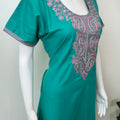 Teal Green Elegant Comfort Spun Nightgown