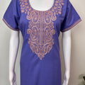 Purple Classic Embroidered Spun Nightgown
