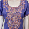 Purple Classic Embroidered Spun Nightgown