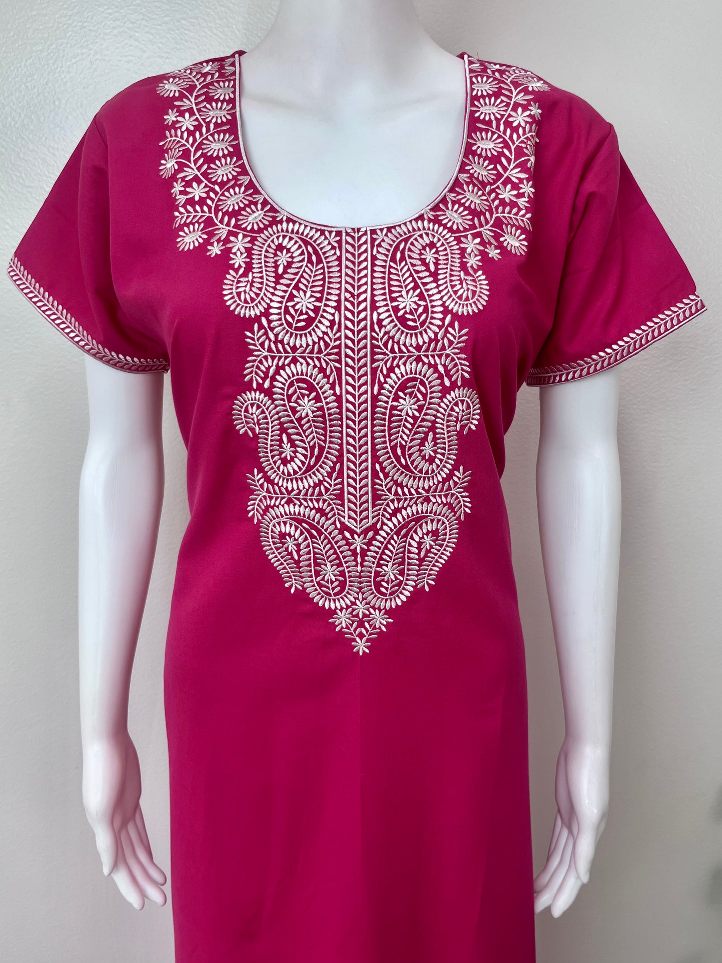 Hot Pink Delicate Embroidery Bizzy Lizzy Nighty