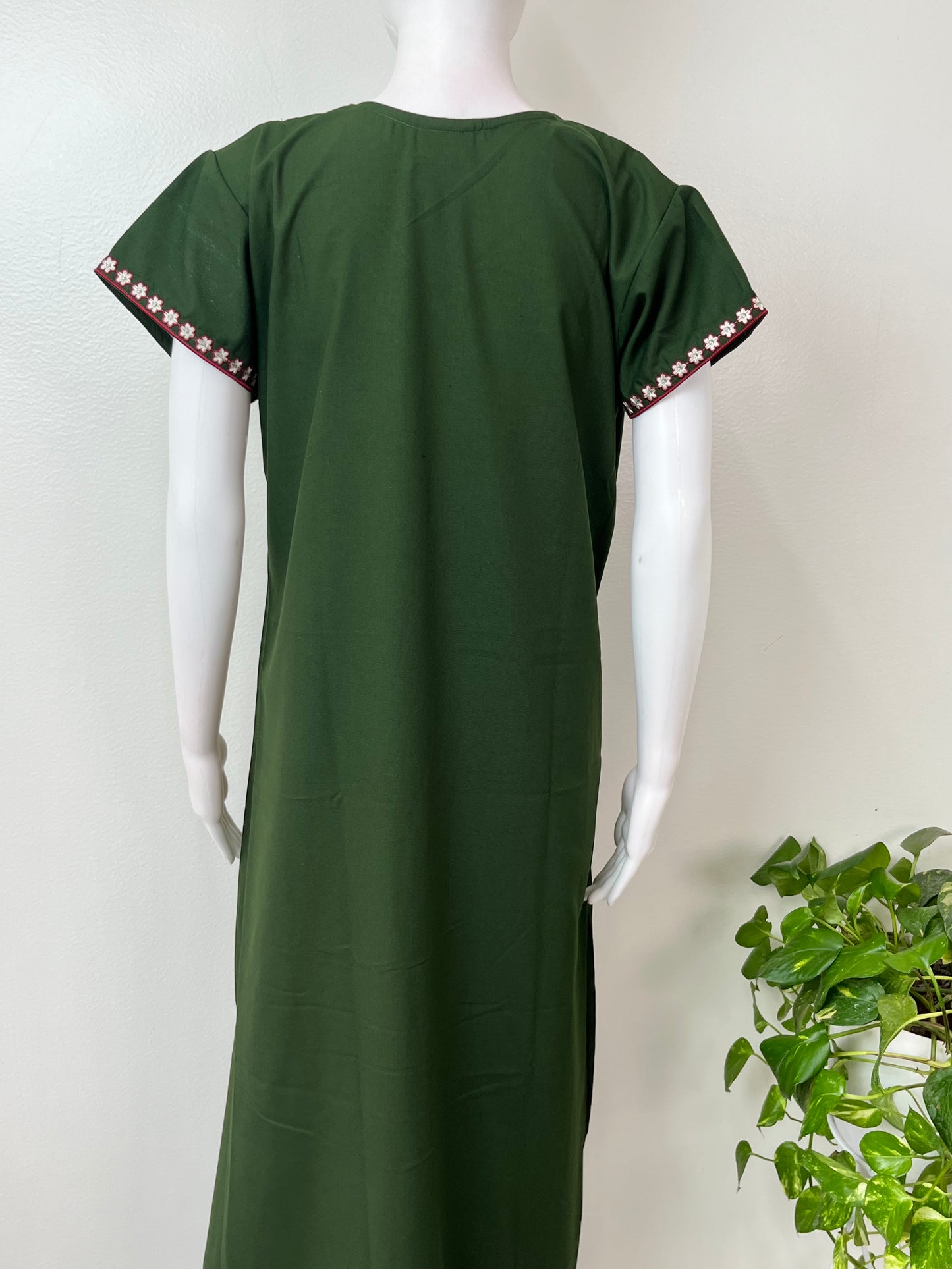 Bottle Green Elegant Comfort Spun Nighty