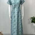 Blue Satin Nightgown Elegant & Classy