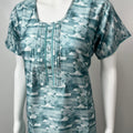 Blue Satin Nightgown Elegant & Classy