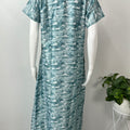 Blue Satin Nightgown Elegant & Classy