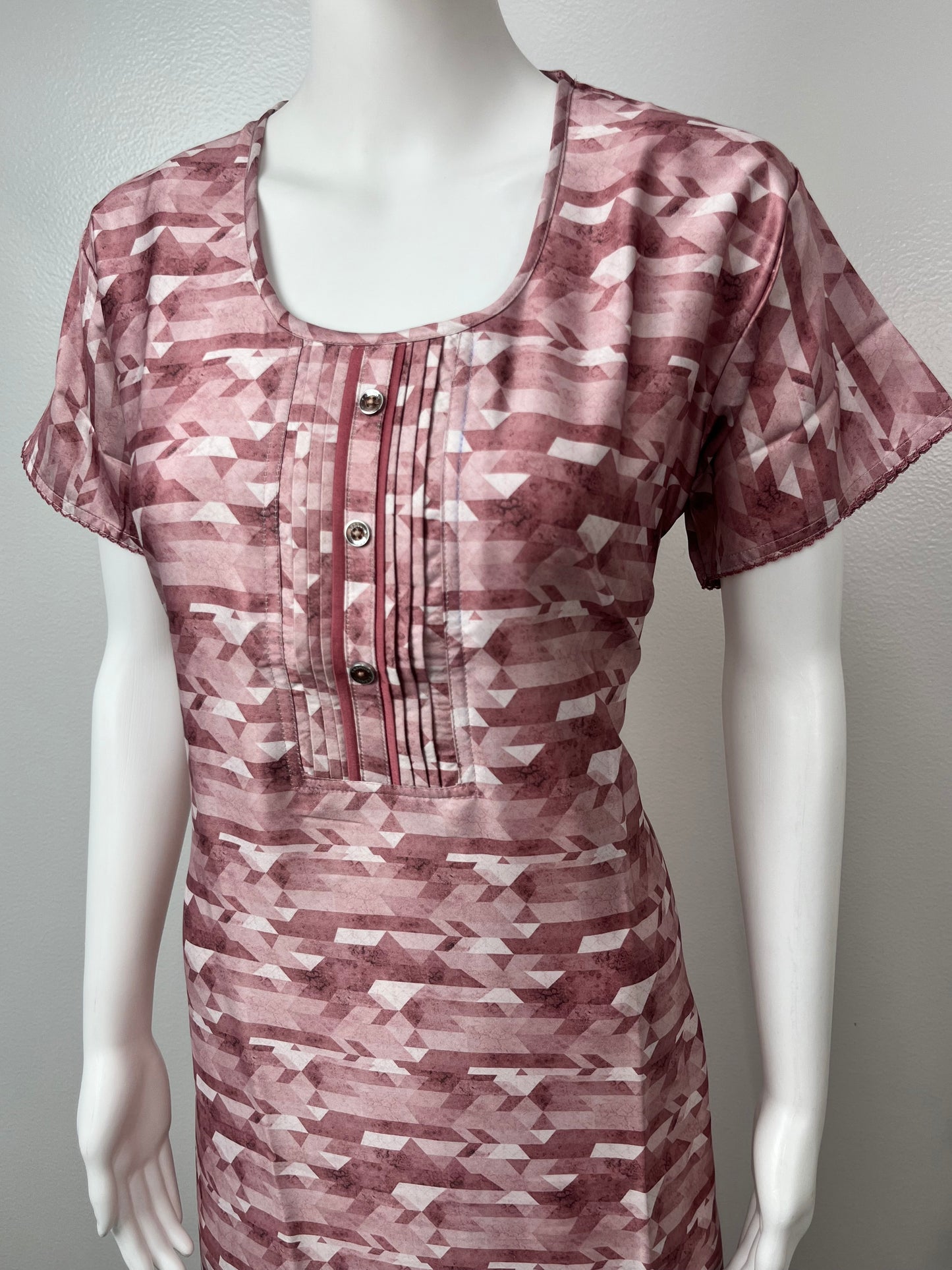 Pink Premium Satin Fabric Nighty Soft, Lightweight