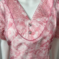 Pink Satin Fabric Nighty Silky Texture
