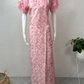 Pink Satin Fabric Nighty Silky Texture