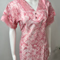 Pink Satin Fabric Nighty Silky Texture