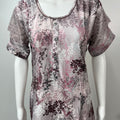 Satin Pink-Grey Nighty for Women