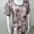 Satin Pink-Grey Nighty for Women
