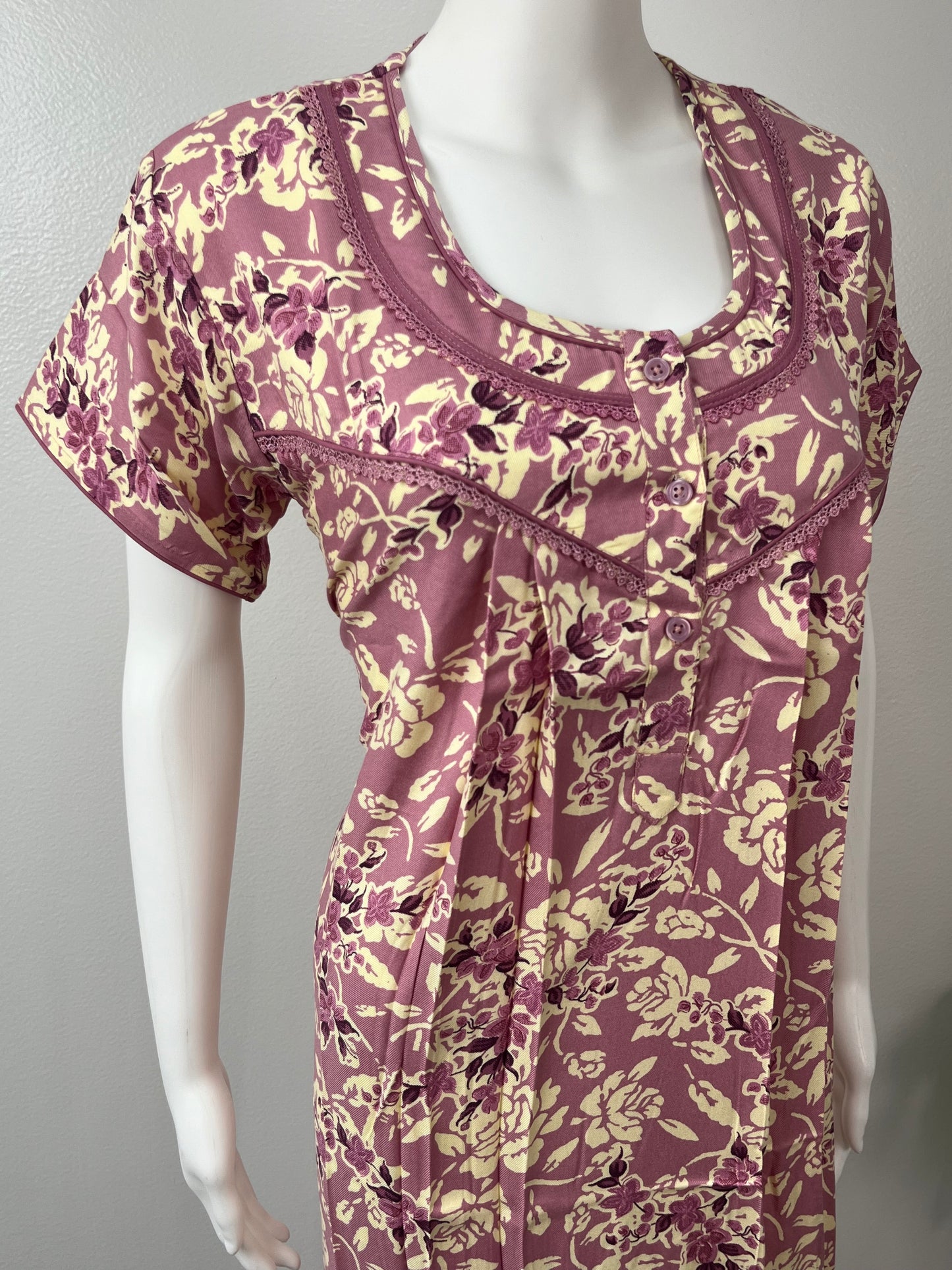 Blush Pink Rayon Fabric Nighty Silky Texture