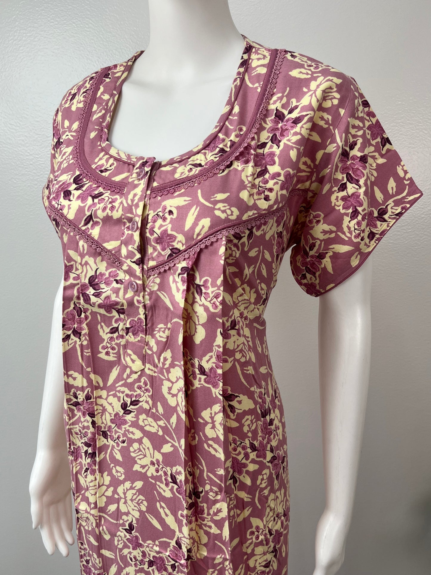 Blush Pink Rayon Fabric Nighty Silky Texture