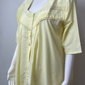2-Piece Yellow Pure Cotton Nightgown Set
