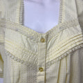 2-Piece Yellow Pure Cotton Nightgown Set