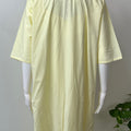 2-Piece Yellow Pure Cotton Nightgown Set