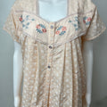 2-Piece Pure Cotton Embroidered Nightgown Set
