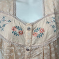 2-Piece Pure Cotton Embroidered Nightgown Set