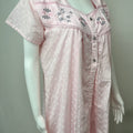 Baby Pink 100% Cotton 2-Piece NIghtgown Set
