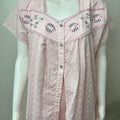 Baby Pink 100% Cotton 2-Piece NIghtgown Set