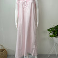 Baby Pink 100% Cotton 2-Piece NIghtgown Set