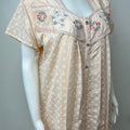 2-Piece Pure Cotton Embroidered Nightgown Set