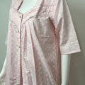 2-Piece Baby Pink 100% Cotton Nightgown Set