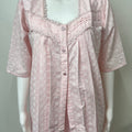2-Piece Baby Pink 100% Cotton Nightgown Set