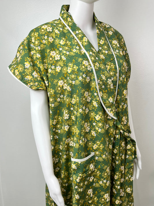 2-Piece Green Cotton Nightgown Set