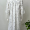 Lavender White Floral 2-Piece Cotton Nightgown Set
