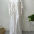 White Floral Printed 2-Piece Pure Cotton Nightgown Set