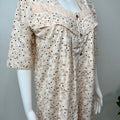 2-Piece Orange 100% Cotton Nightgown Set