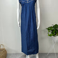 2-Piece Navy Blue Cotton Nightgown Set