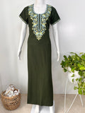 Green Delicate Embroidery Bizzlizzy Nightgown