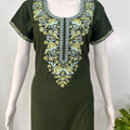 Green Delicate Embroidery Bizzlizzy Nightgown