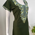 Green Delicate Embroidery Bizzlizzy Nightgown